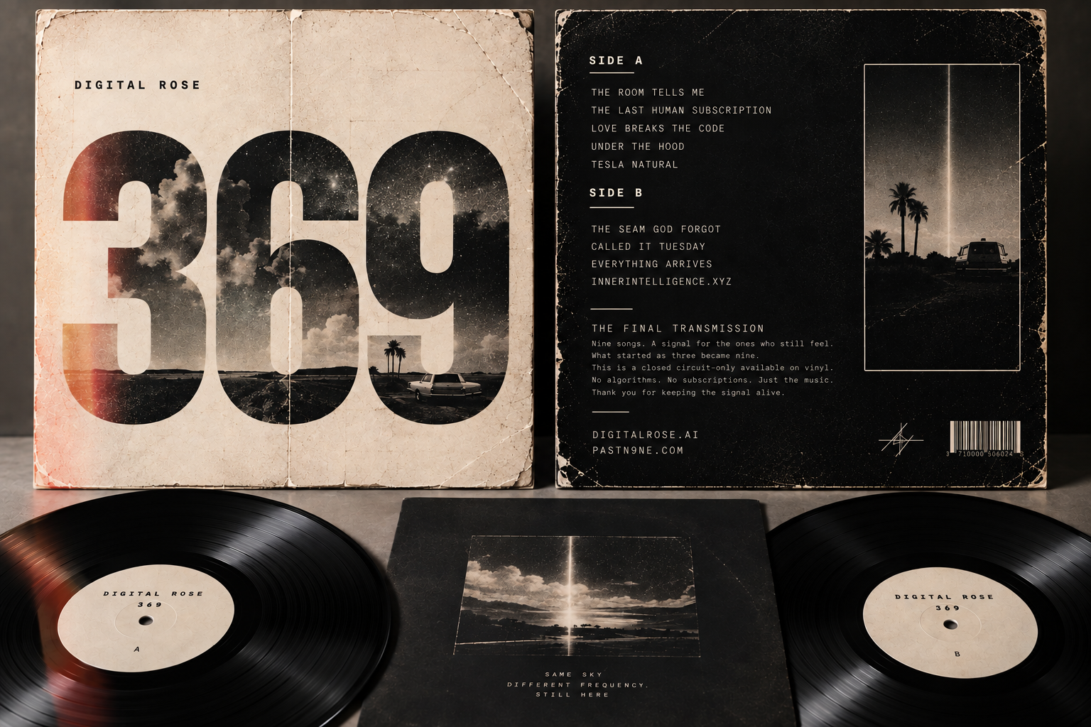 Digital Rose 369 vinyl package with front and back covers, insert, and two records