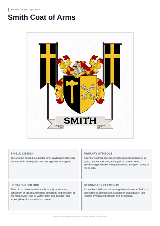 Sample report page: Coat of Arms