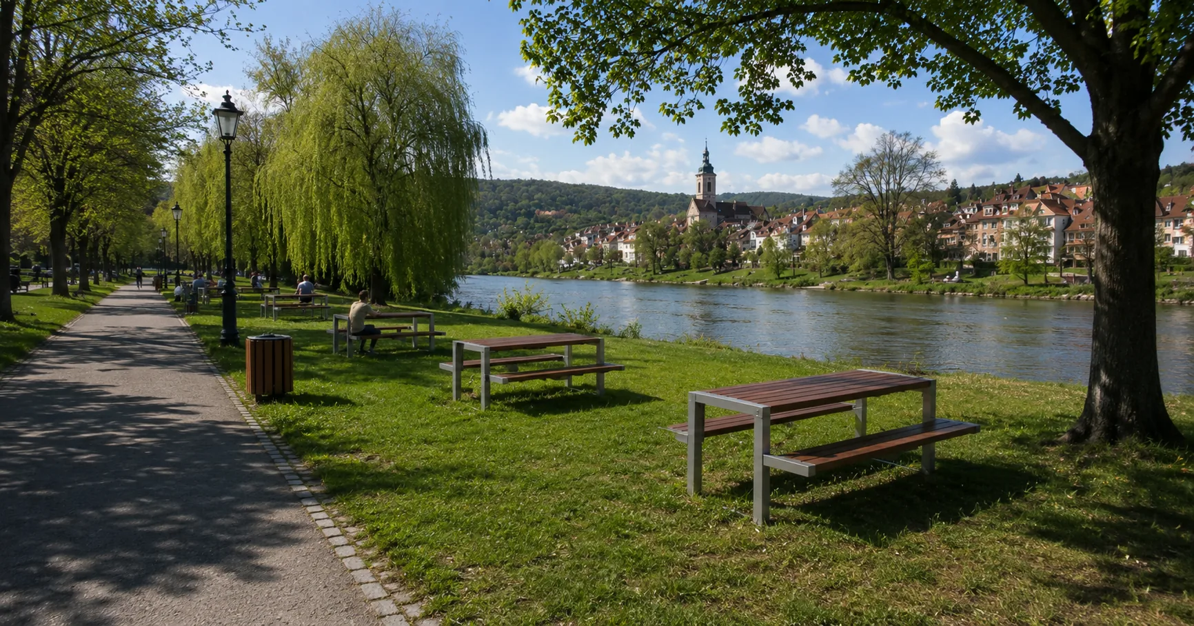 Park s lavičkami