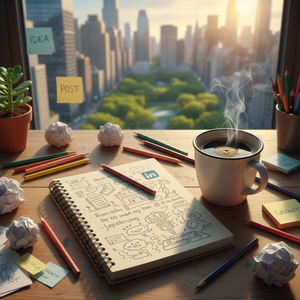 LinkedIn posts maken zonder inspiratie: zo begin je met één ruwe gedachte