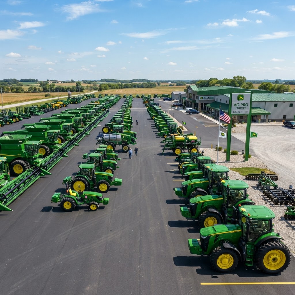 Agricultural equipment dealership lot