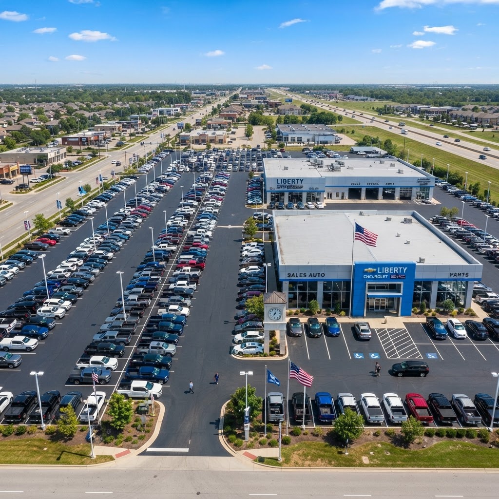 Automotive dealership inventory lot