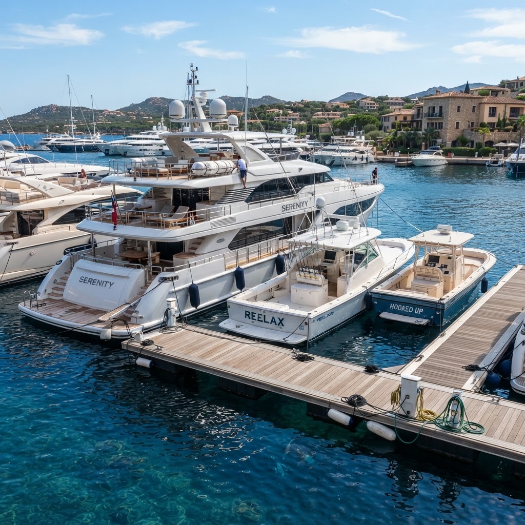 Yachts at marina