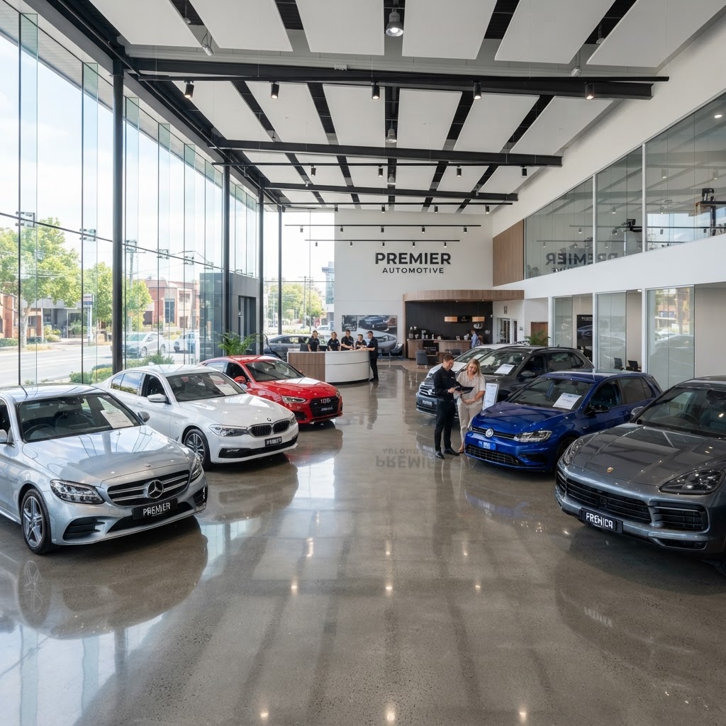 Automotive dealership showroom