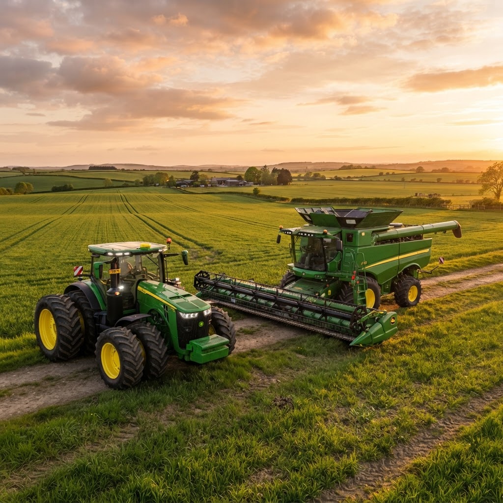 Tractor in field