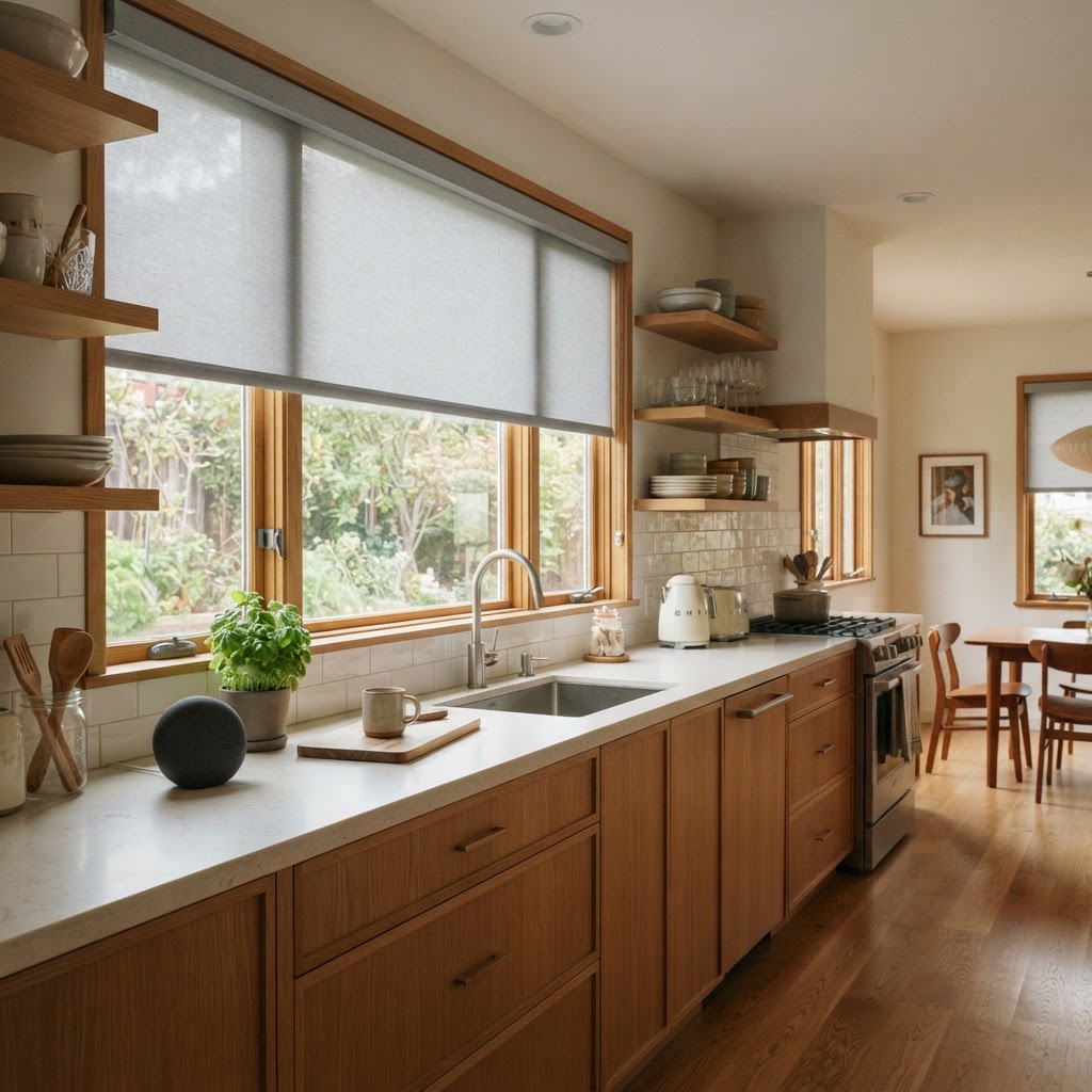 Motorized blinds controlled with Google Home