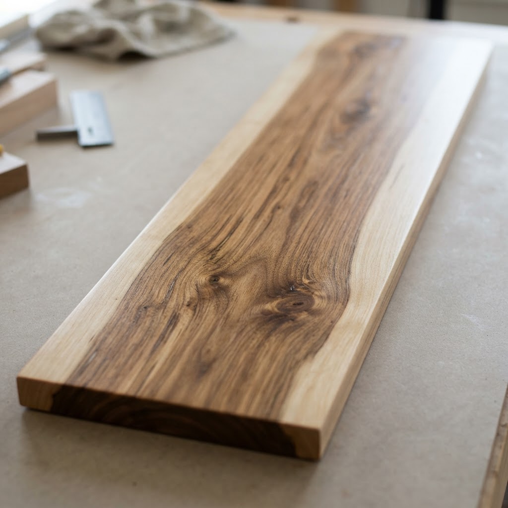 Hickory finished surface