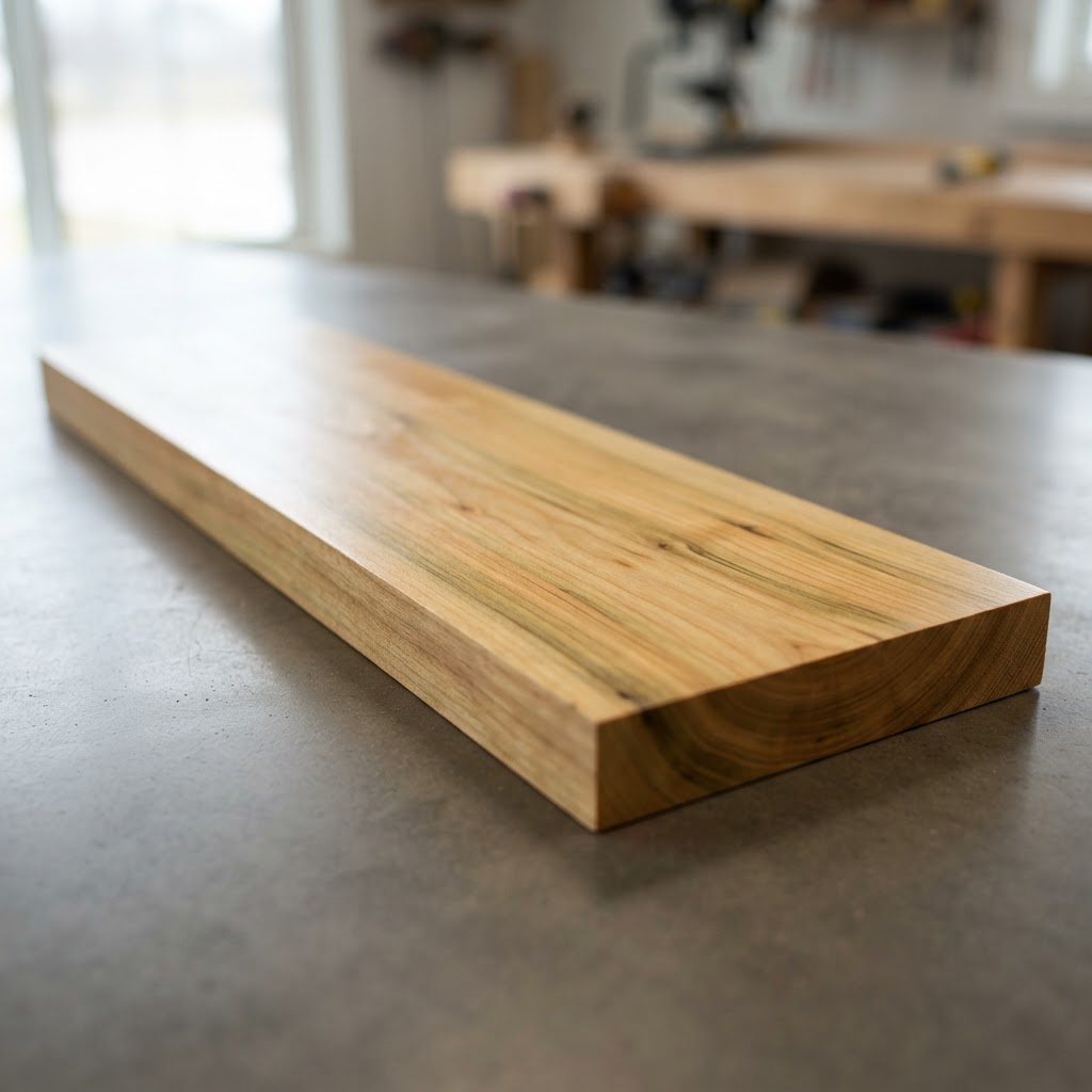 Yellow Poplar (Tulipwood) finished surface