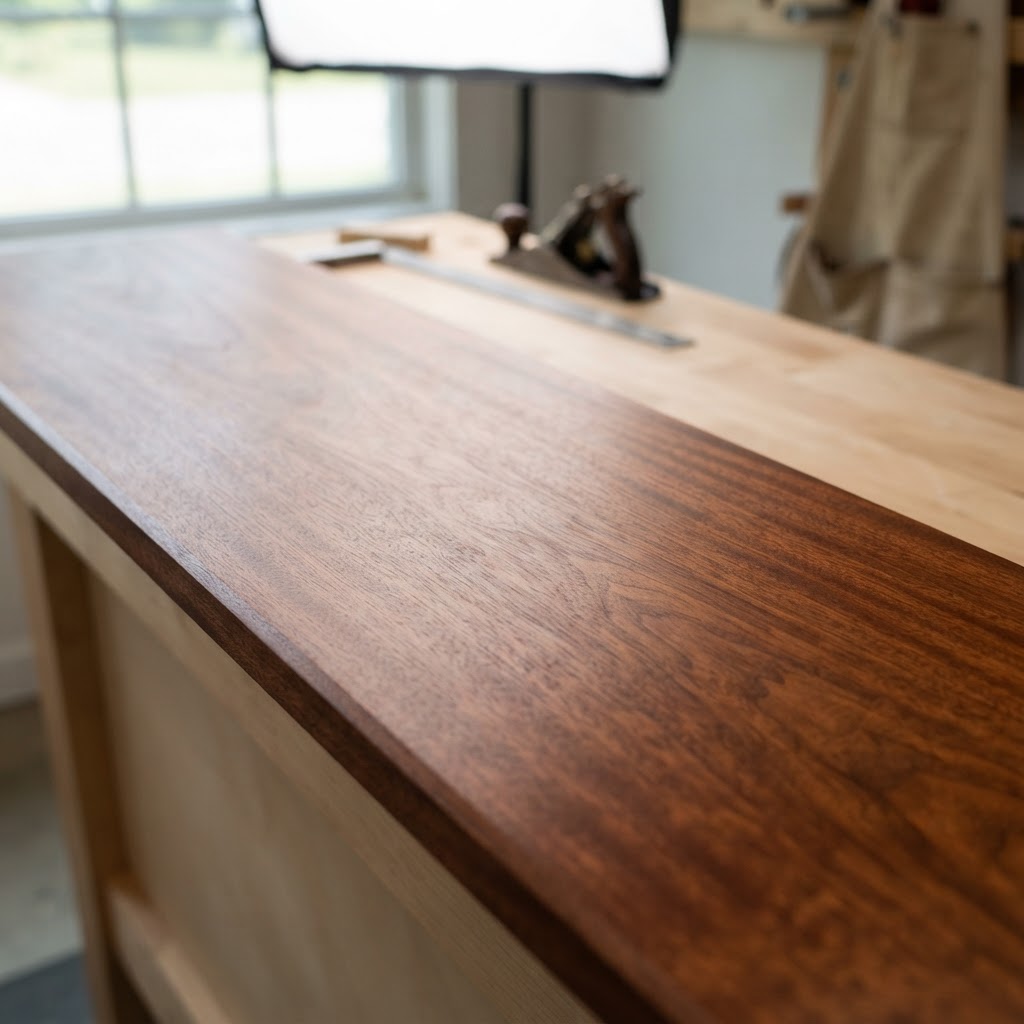Mahogany finished surface