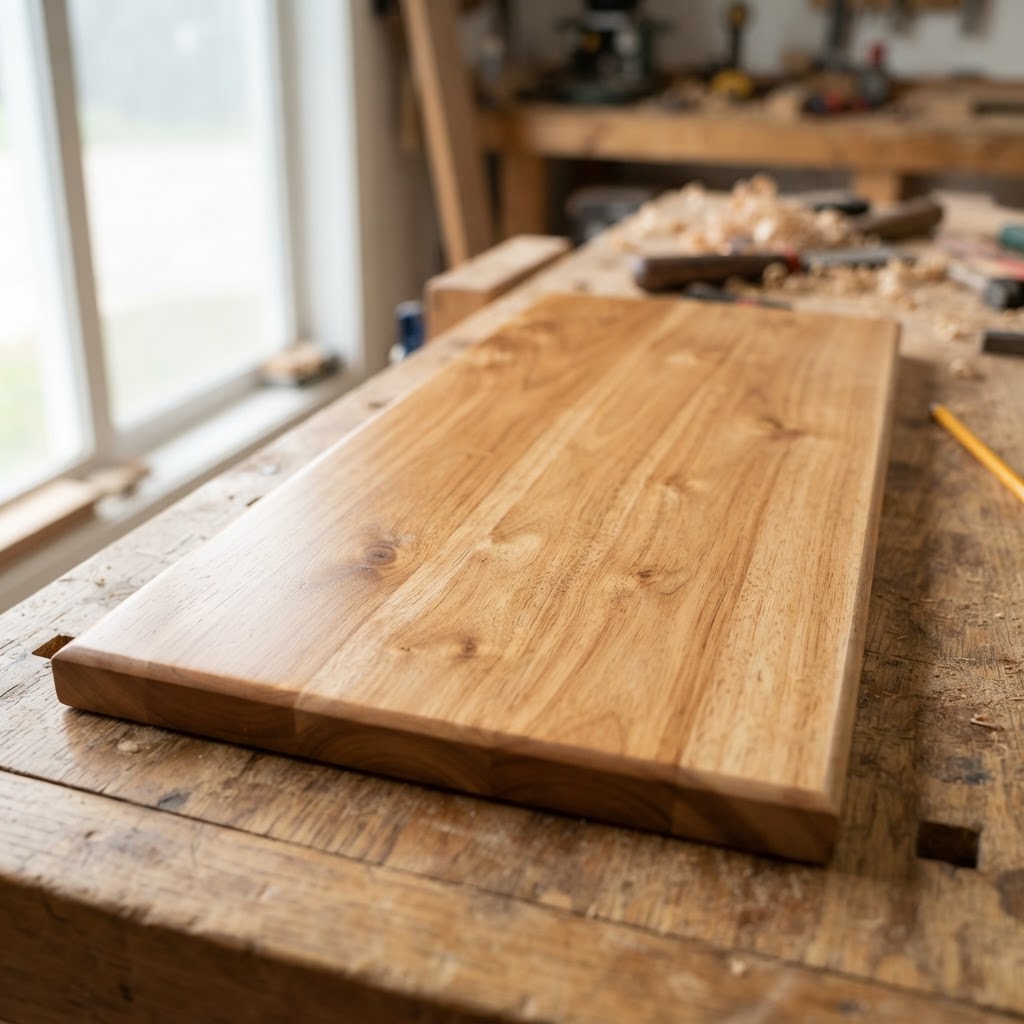 Rubberwood finished surface