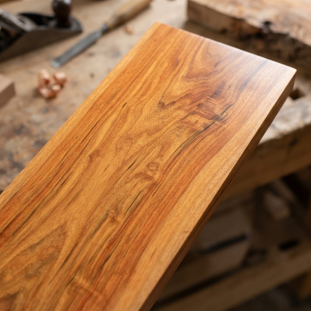 Canarywood finished surface