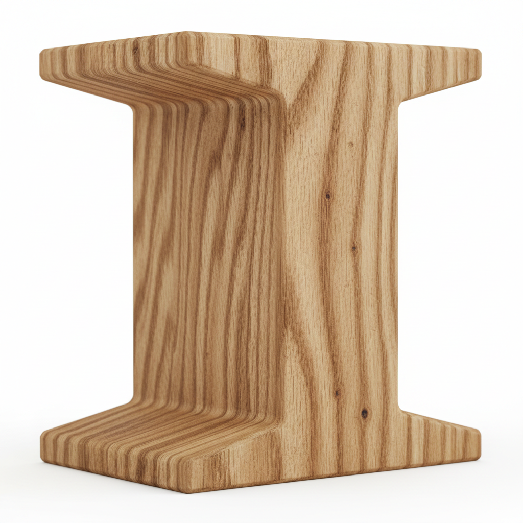 Steel I-Beam wood grain texture