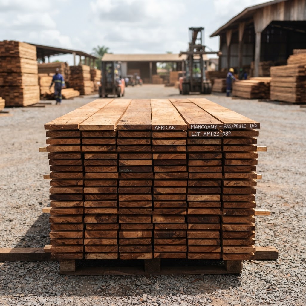 African Mahogany (Khaya) wood