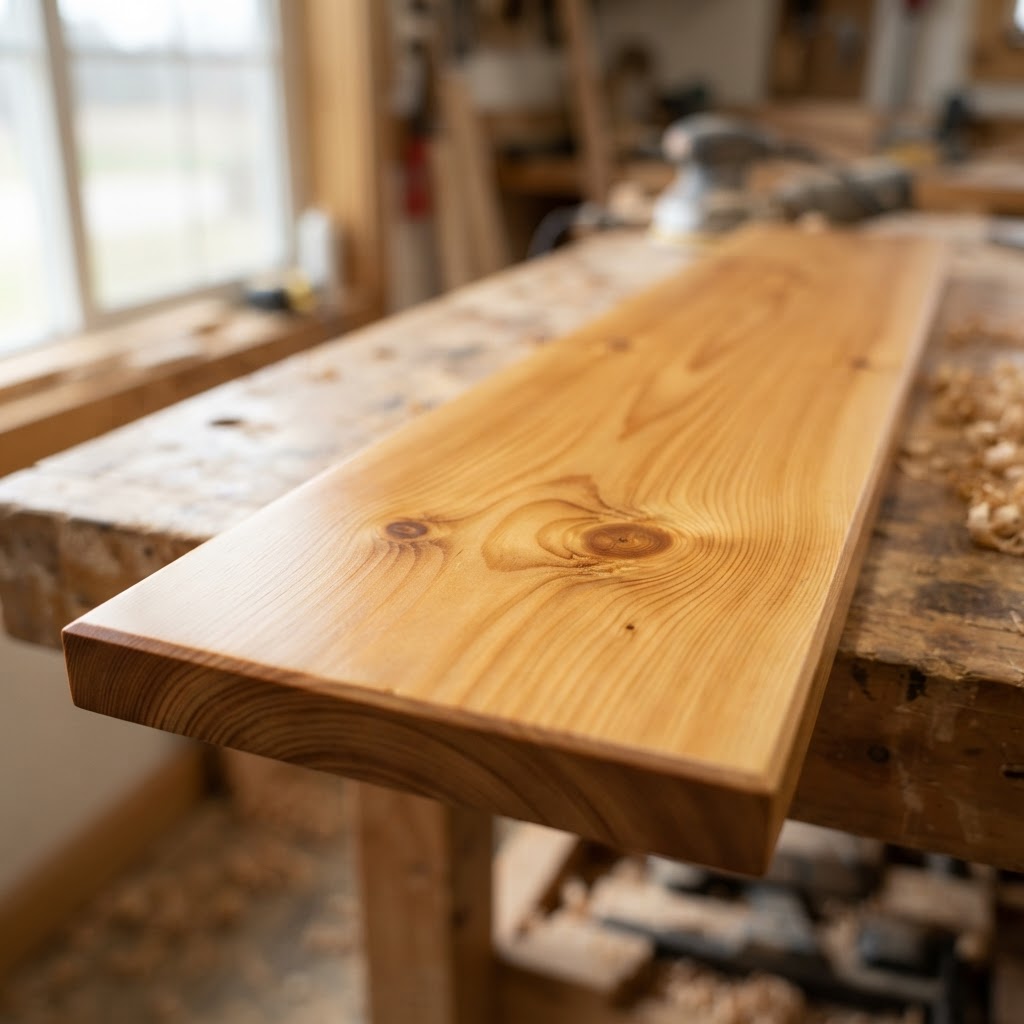 Pine finished surface