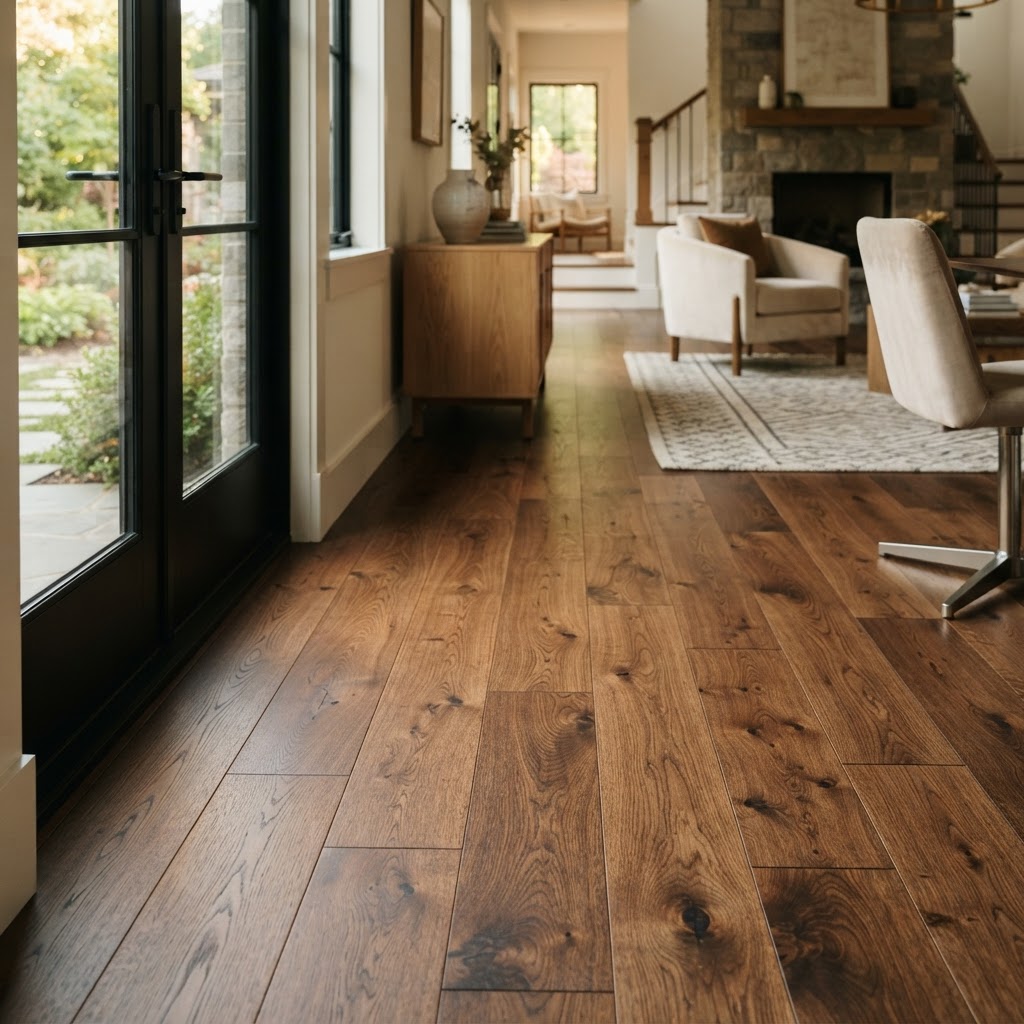 Black Walnut Flooring installed