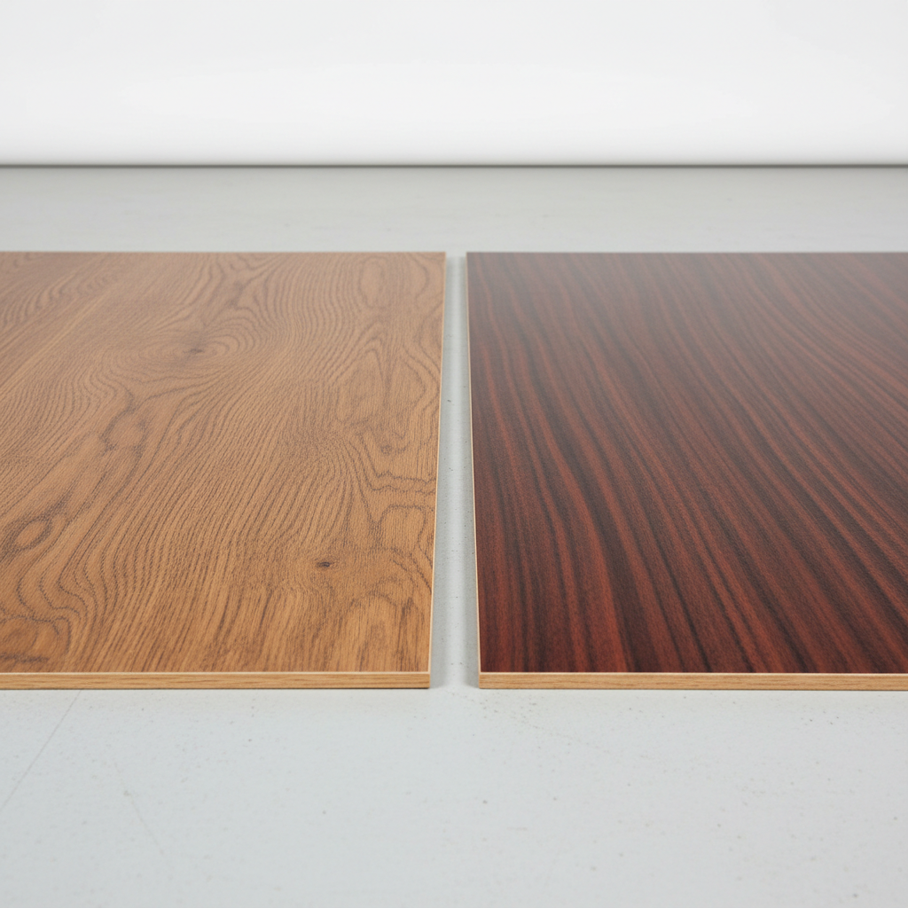 Vinyl Plank vs Laminate wood grain comparison
