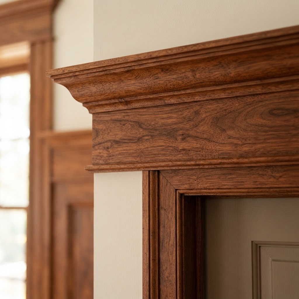Mahogany Trim & Molding installed
