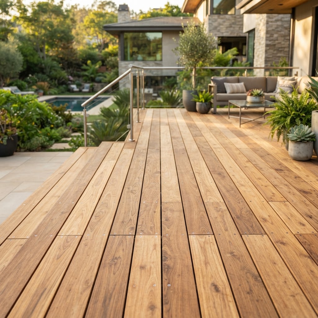 Teak Decking installed