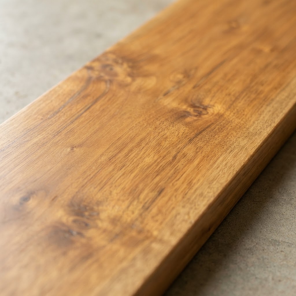 Pecan finished surface
