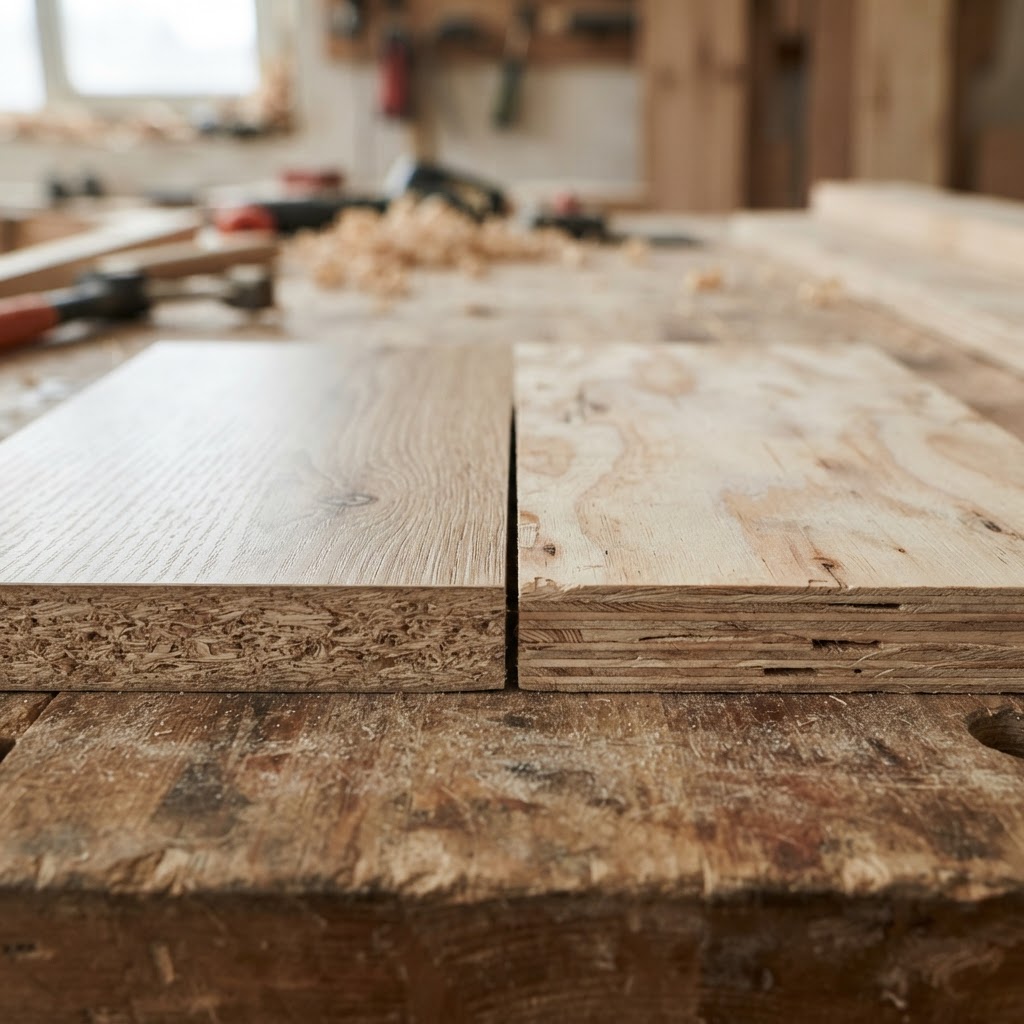 Melamine vs Plywood wood grain comparison