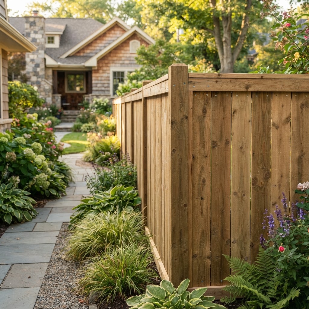 Pressure Treated Pine Fencing wood grain