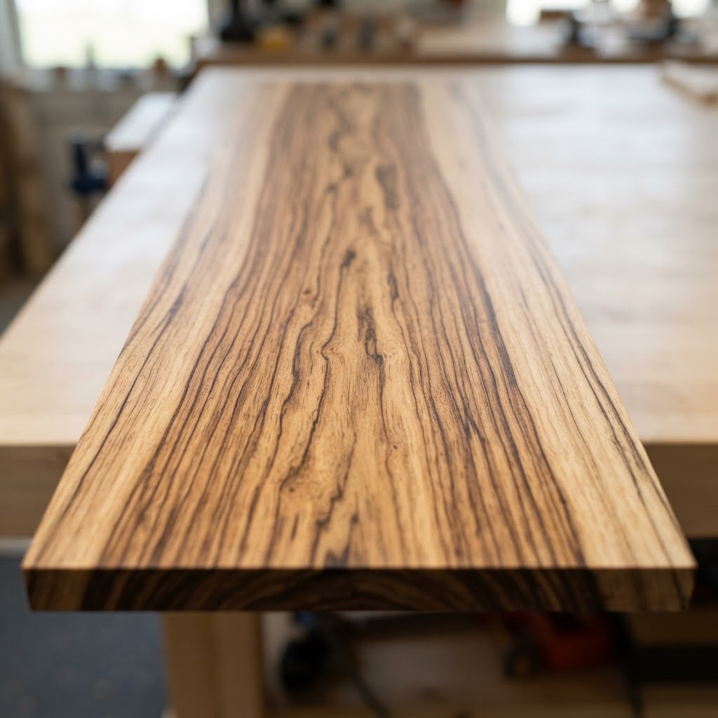 Zebrawood finished surface
