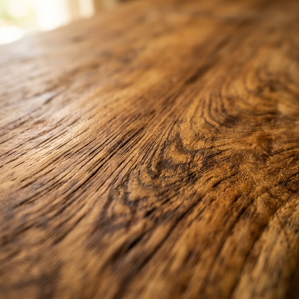 Teak wood grain detail