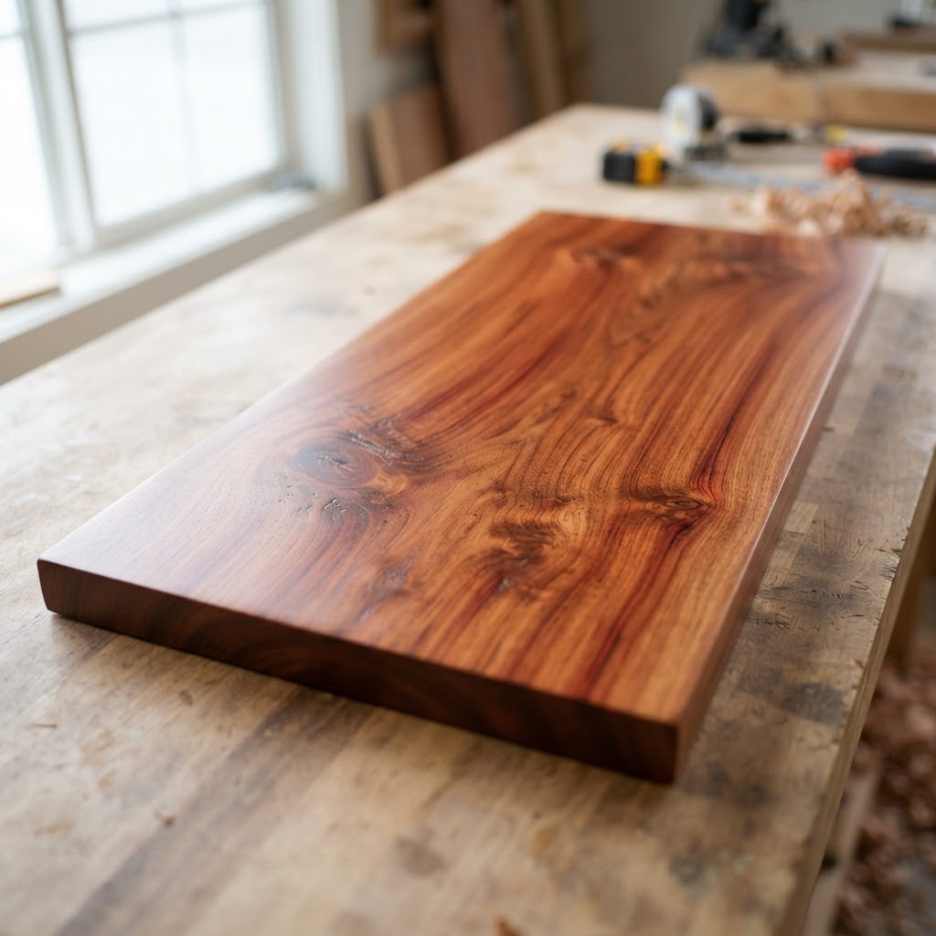 Redwood finished surface