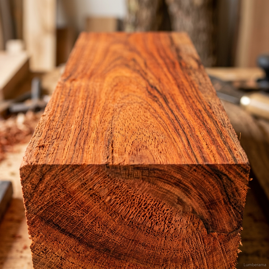 Padauk wood grain detail