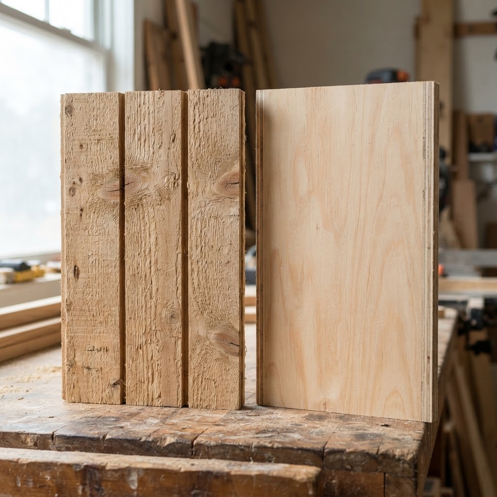 T1-11 Siding vs Plywood Siding wood grain comparison