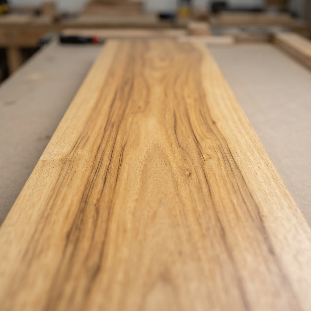 White Limba finished surface