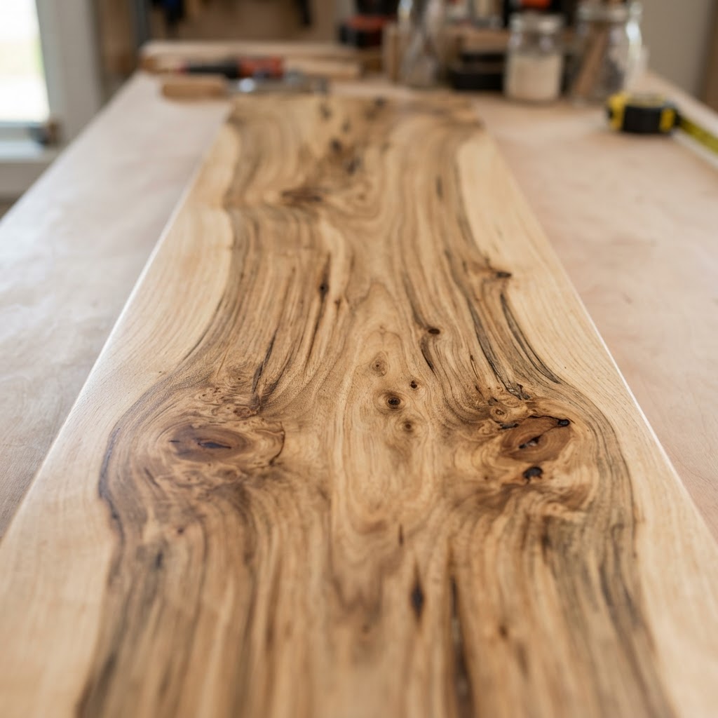 Rustic Hickory finished surface