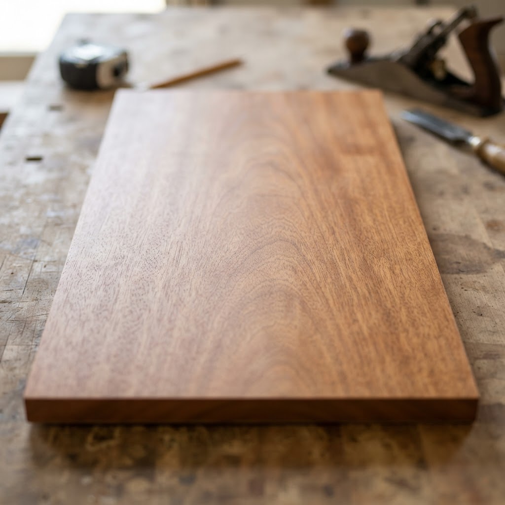 Okoume finished surface