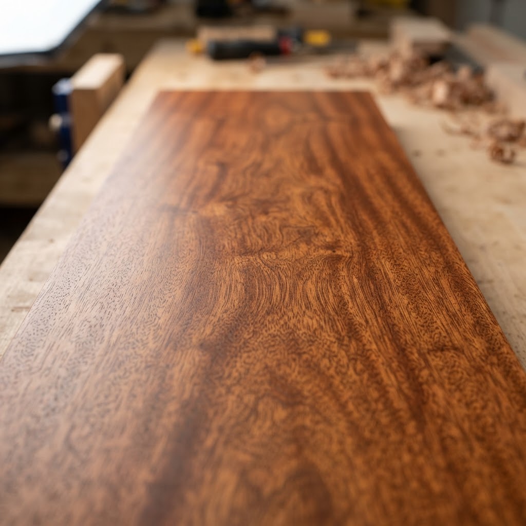 Sapele finished surface