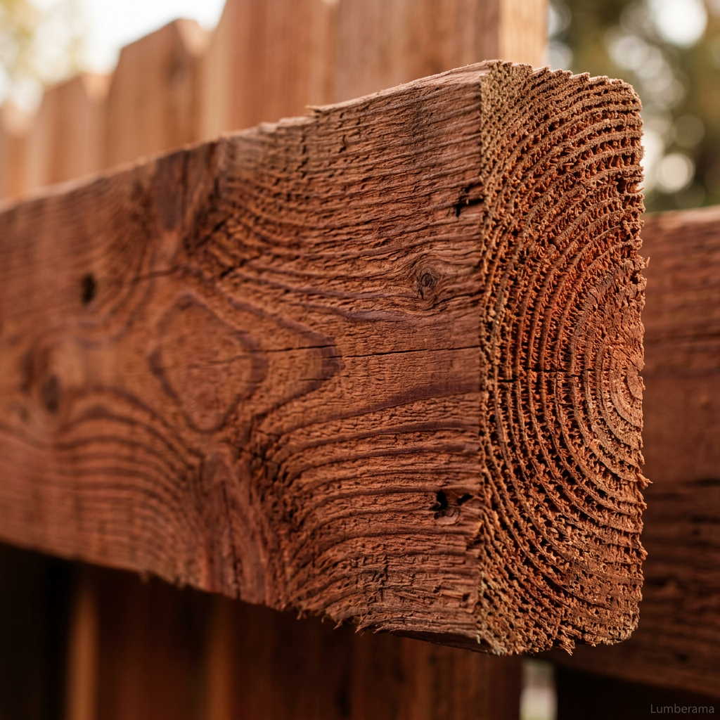 Redwood Fencing wood grain