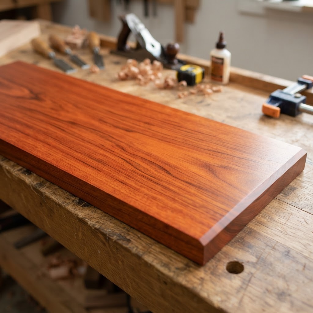 Padauk finished surface