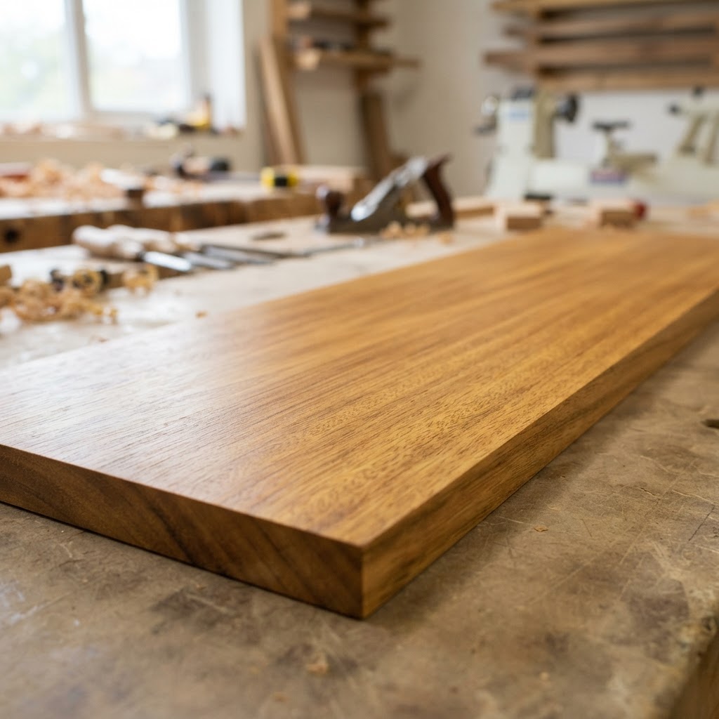 Iroko finished surface