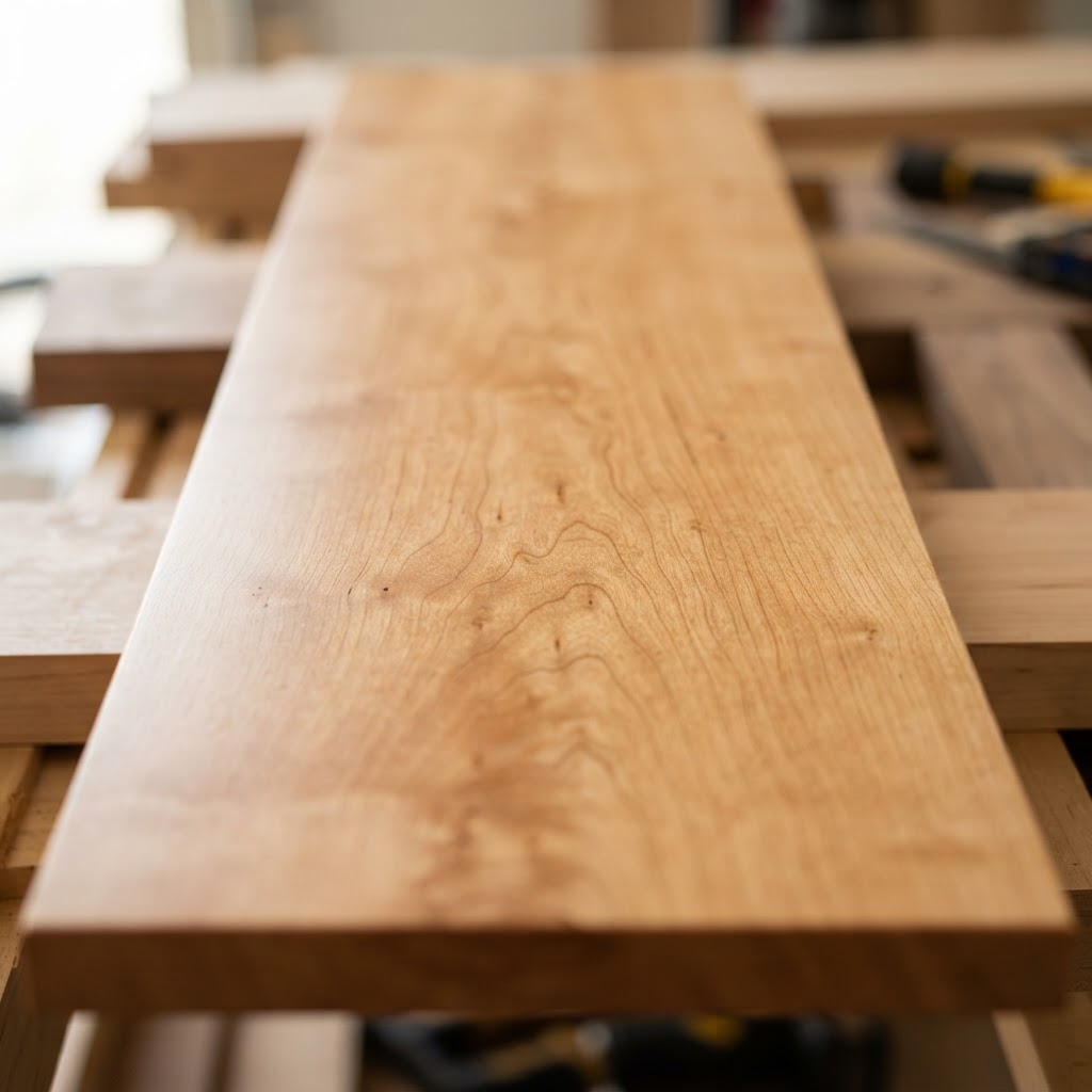 Maple finished surface