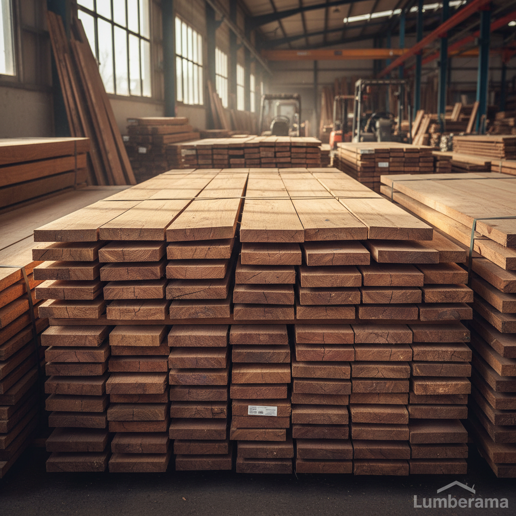 Sapele hardwood lumber