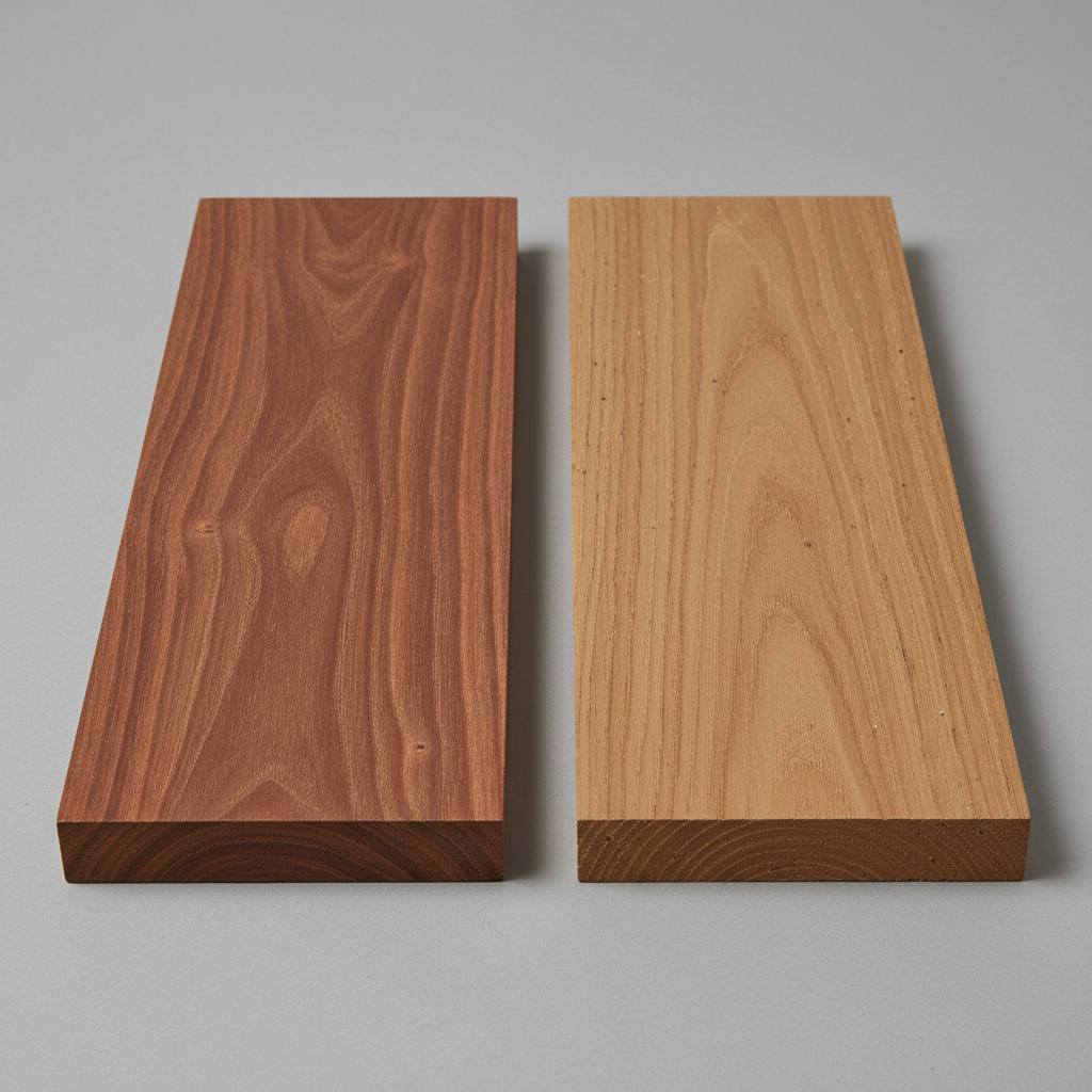 Ipe vs Trex wood grain comparison