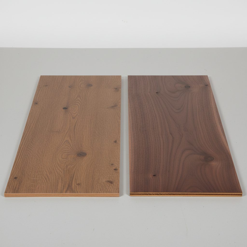 Vinyl Plank (LVP) vs Engineered Hardwood wood grain comparison