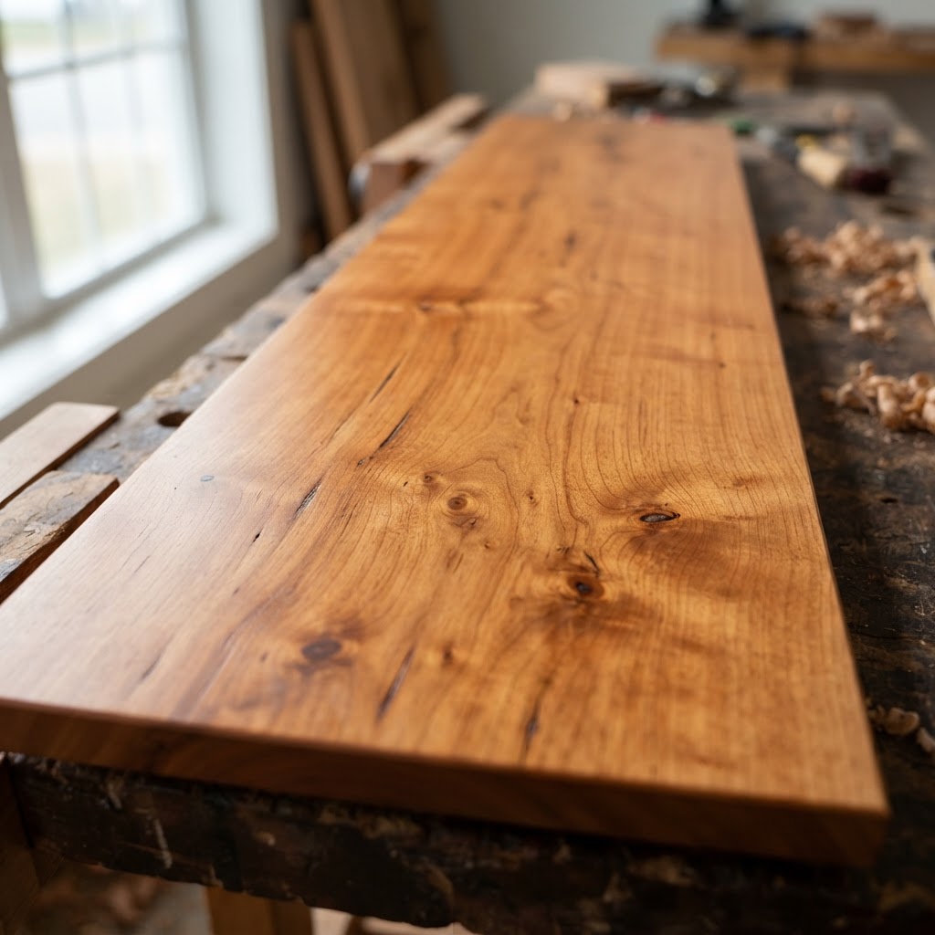 Character Cherry finished surface