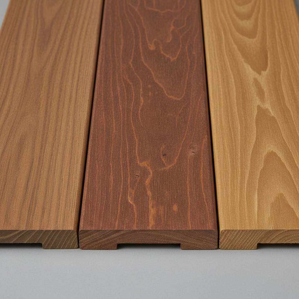 Aluminum Decking vs Composite Decking wood grain comparison