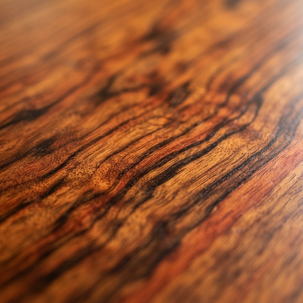 Tigerwood wood grain detail