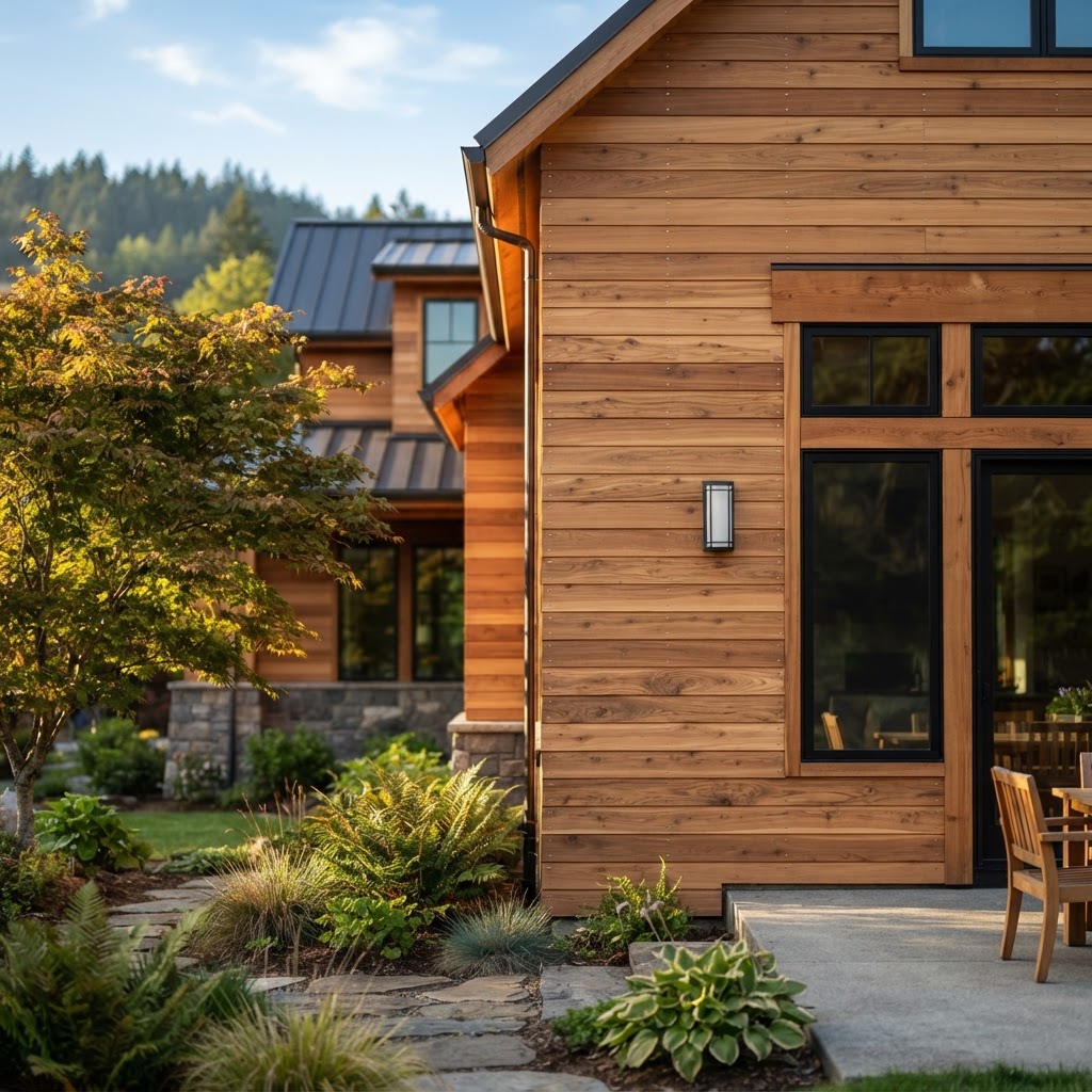Cedar Siding installed