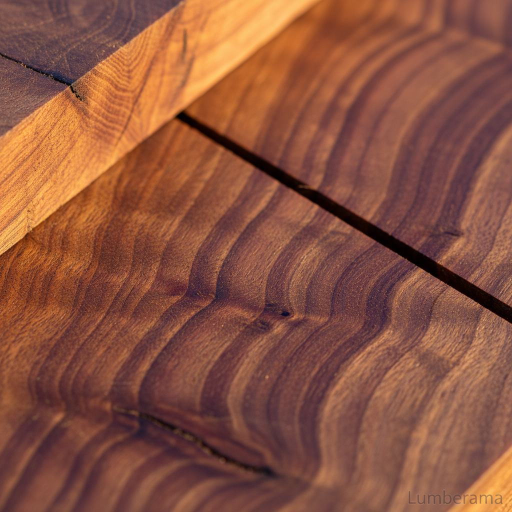 Sapele wood grain detail