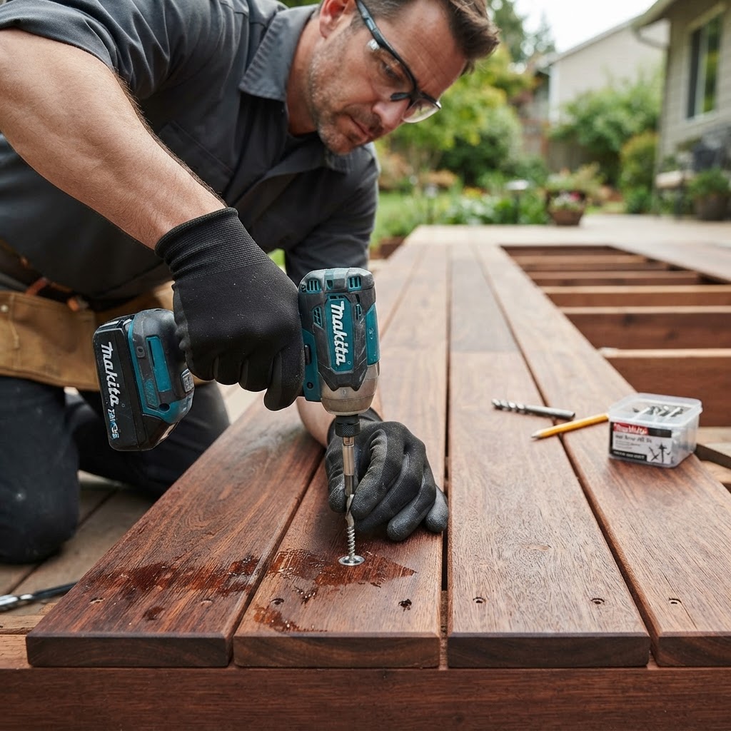Fastening Dense Tropical Hardwoods Without Splitting or Staining