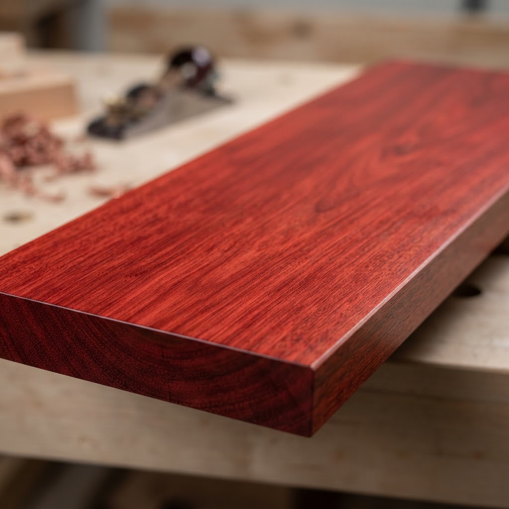 Bloodwood finished surface