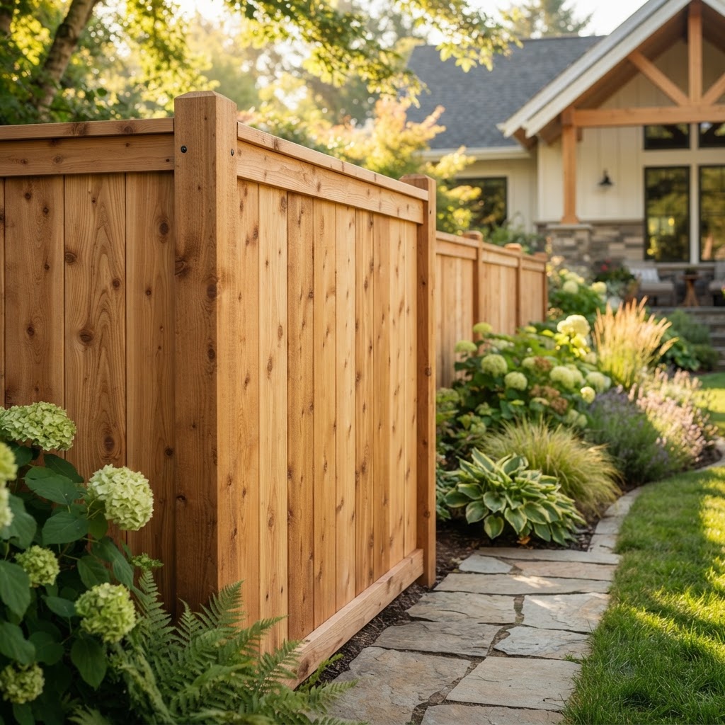 Cedar Fencing installed