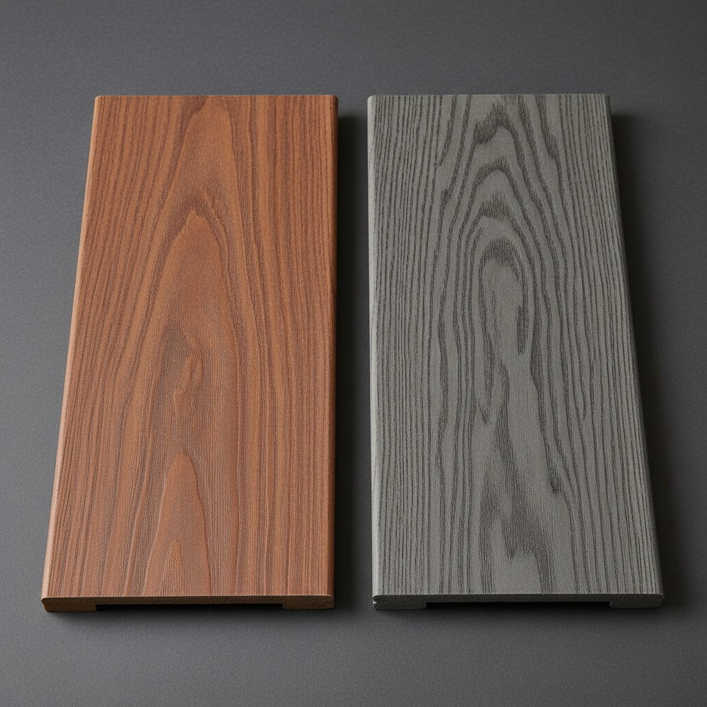 Trex vs TimberTech wood grain comparison